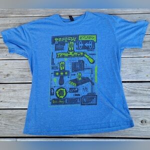 Lootcrate Men's Rick & Morty T-Shirt  Size XL Blue Short Sleeve Cotton Blend